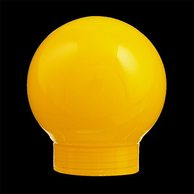 Klot glas gul 21,5mm gänga